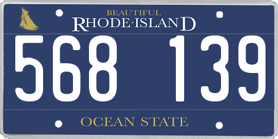 RI license plate 568139