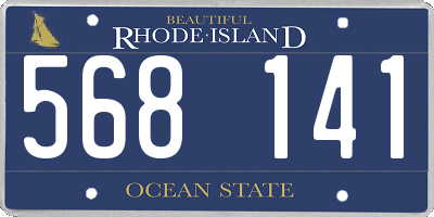 RI license plate 568141