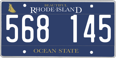 RI license plate 568145