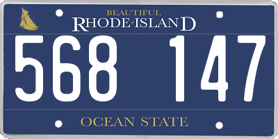 RI license plate 568147