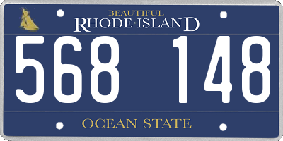 RI license plate 568148