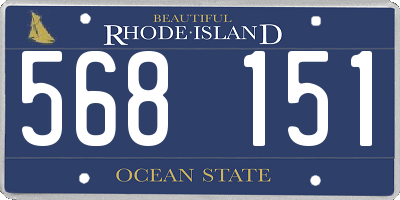 RI license plate 568151