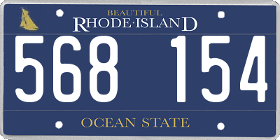 RI license plate 568154