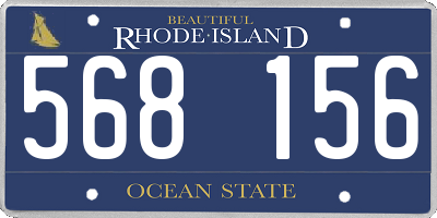 RI license plate 568156