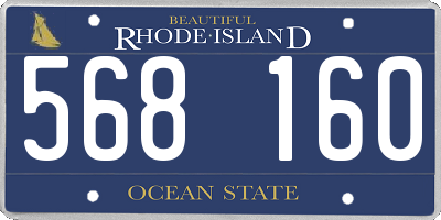 RI license plate 568160