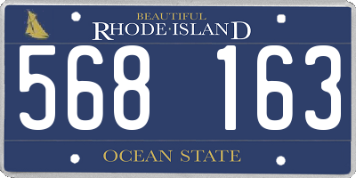 RI license plate 568163