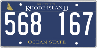 RI license plate 568167