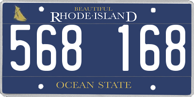 RI license plate 568168