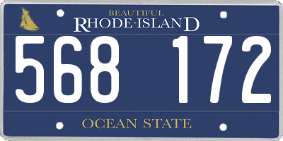 RI license plate 568172