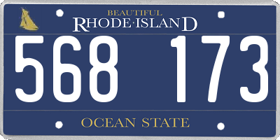 RI license plate 568173