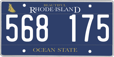 RI license plate 568175