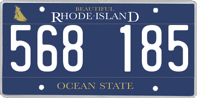 RI license plate 568185