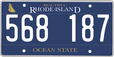 RI license plate 568187