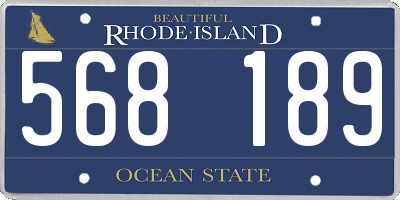 RI license plate 568189