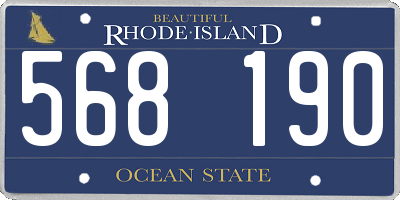 RI license plate 568190