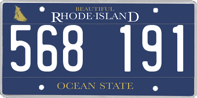 RI license plate 568191