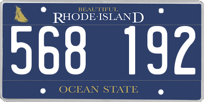 RI license plate 568192