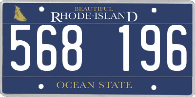 RI license plate 568196