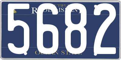 RI license plate 5682