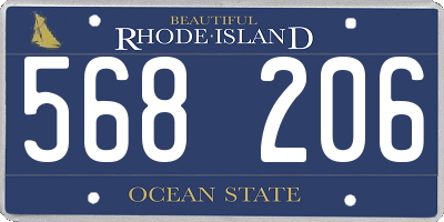 RI license plate 568206