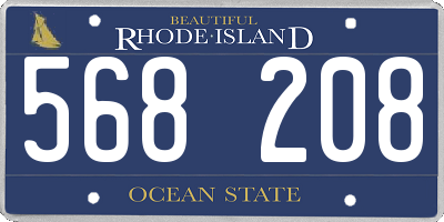 RI license plate 568208