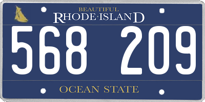 RI license plate 568209