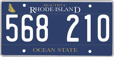 RI license plate 568210