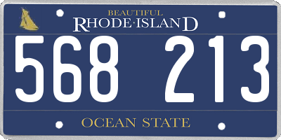 RI license plate 568213
