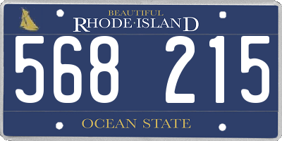RI license plate 568215