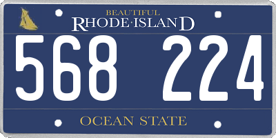 RI license plate 568224