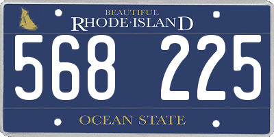RI license plate 568225
