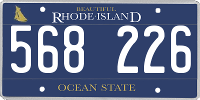 RI license plate 568226