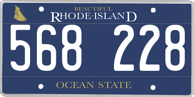 RI license plate 568228