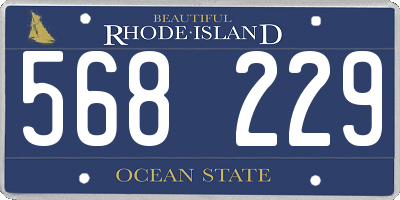 RI license plate 568229