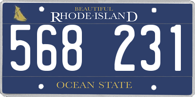 RI license plate 568231
