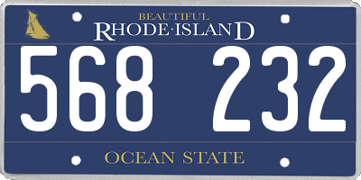 RI license plate 568232