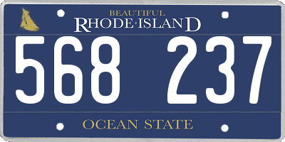 RI license plate 568237