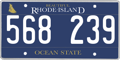 RI license plate 568239