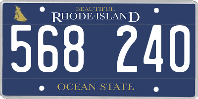 RI license plate 568240