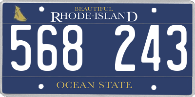RI license plate 568243