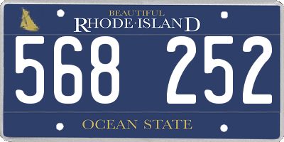 RI license plate 568252