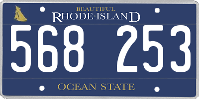 RI license plate 568253