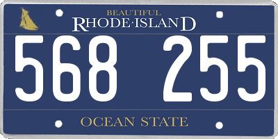 RI license plate 568255