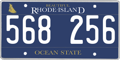 RI license plate 568256