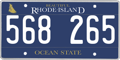 RI license plate 568265