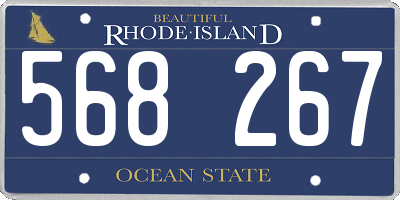 RI license plate 568267