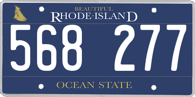 RI license plate 568277