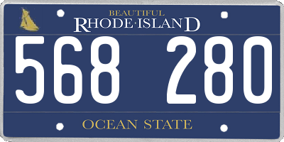 RI license plate 568280