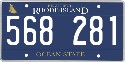 RI license plate 568281