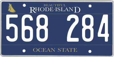RI license plate 568284